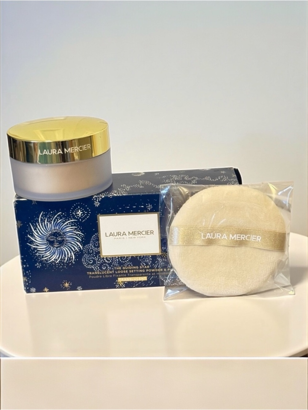 Laura Mercier The Guiding Star Translucent Loose Setting Powder & Puff | NEW